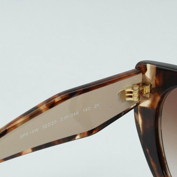 💯 NEW PRADA PR14WS 01R0A6 CARAMEL TORTOISE/BROWN GRADIENT SUNGLASSES - Picture 6 of 9